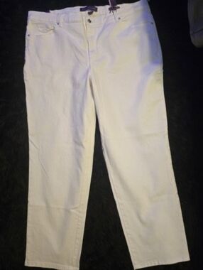 (BNWT)Gloria Vanderbilt Amanda Jeans Size 20W White Tapered Leg Classic Rise